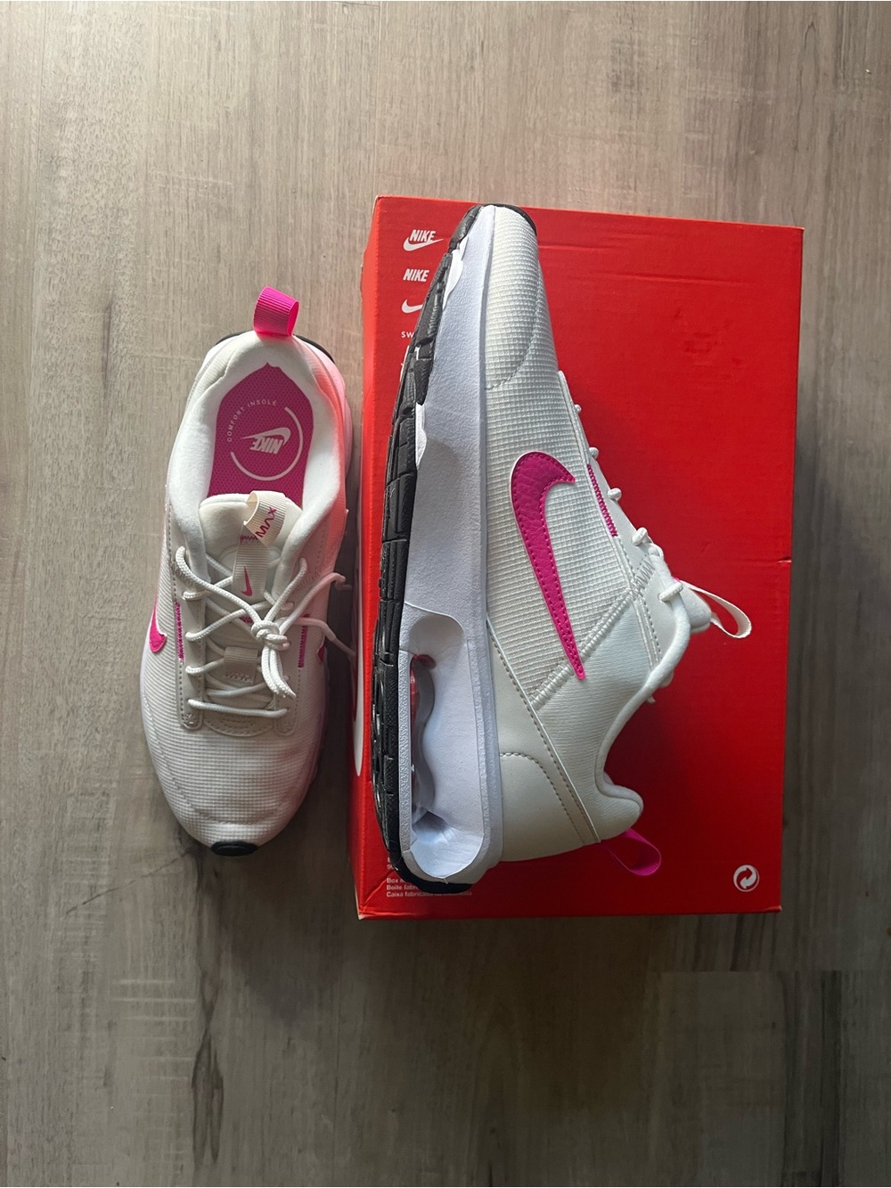 NIB Nike Air Max INTRLK Lite Cream/Pink with WH sole Sneakers – Women’s Size 8 - Picture 6 of 9